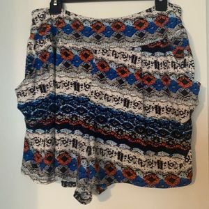 Eye candy multicolor white plus size shorts sz 1X